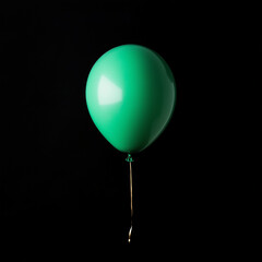 green Balloon on black background