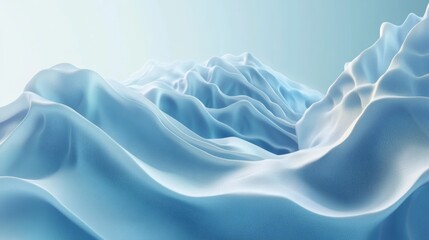 Obraz premium lots of complex sound waves with a dynamic 3D look with a minimal background and blue colour 