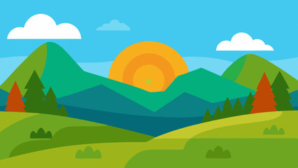 Obraz premium landscape with mountains