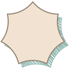 Vector illustration of Speech bubble 6 [scribble shadow (white)]