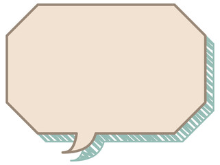 Vector illustration of Speech bubble 19 [scribble shadow (white)]