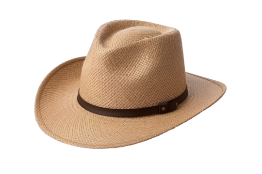 straw hat isolated on white or transparent png