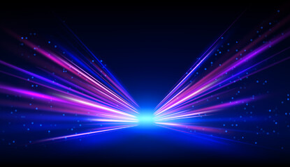Curved streaks of light a dark background symbolizing motion and high speed upward light trails capture the energy of fast cars perfect for banners