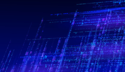 Advanced vector design with square geometry. Futuristic blue background with modern high-tech aesthetics. Innovative layout ideal for digital and technological applications