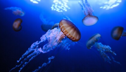 泳いでいるクラゲ