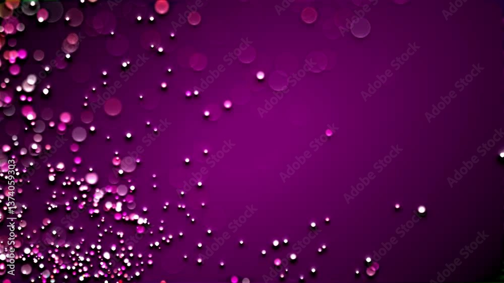Wall mural multicolored particles like confetti or spangles float in a viscous liquid and glitter in the light 