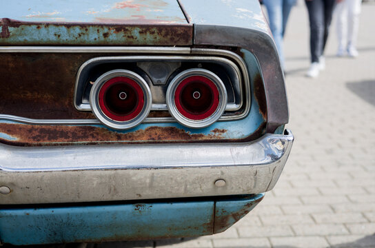 Fototapeta taillight on old-fashioned car