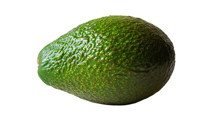 Two ripe avocados isolated on a white background, showcasing their fresh, healthy, and organic nature