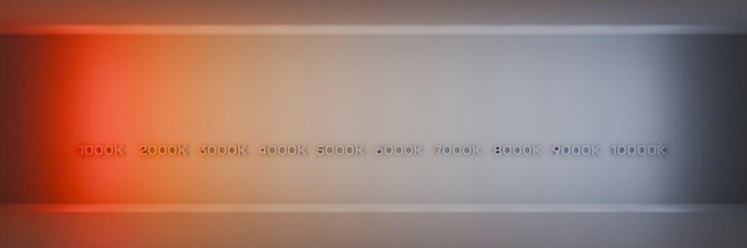 3D color temperature scale, The whole spectrum of light from warm to cold