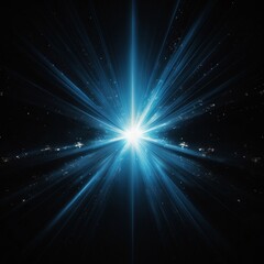 White light shines flare space phenomenon.