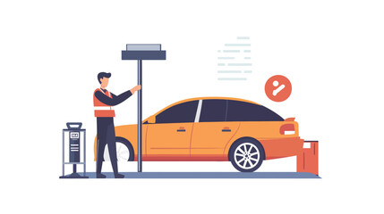 Car Service Vector Graphic Design for Vehicle Maintenance and Auto Repair Concepts