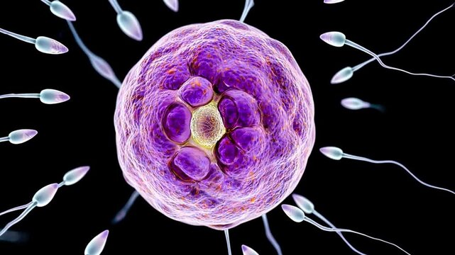 Explore the fascinating interaction between sperm cells and an egg during conception, highlighting their roles in human reproduction and the complexities involved in fertilization