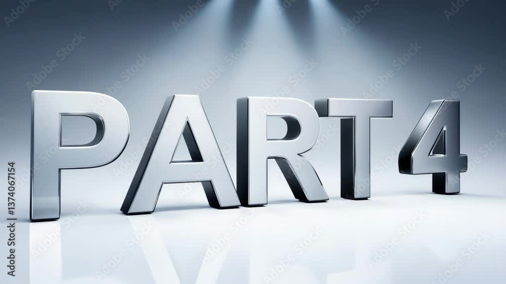 Poster Part 4 is written in silver letters. The letters are large and bold. The letters are in the middle of the image