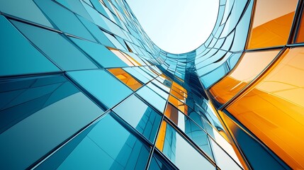 Intricate patterns, floating platforms, and transparent facades define a futuristic representation of abstract architecture that represents innovative building techniques and visionary design