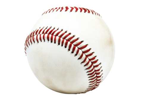 Isolated Baseball Close Up
