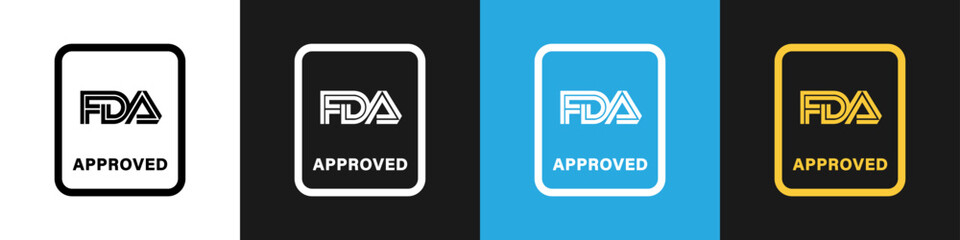 Vector Sticker for product packaging. FDA approved.