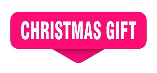christmas gift sticker. christmas gift sign on transparent background