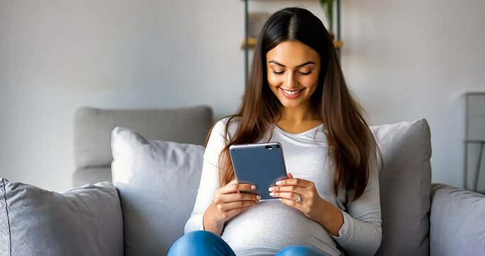 Pregnant Woman Checks Blood Sugar