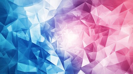 Obraz premium abstract background .blue and pink gradation.material in triangle and squares shapes.Circle effect style geometric, abstract background