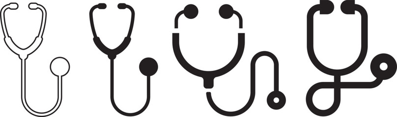 medical stethoscope icon isolated on white background