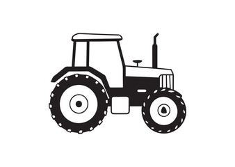 A tractor silhouette Vector