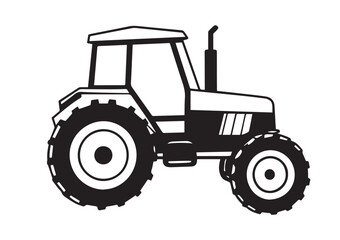 Obraz premium A tractor silhouette Vector