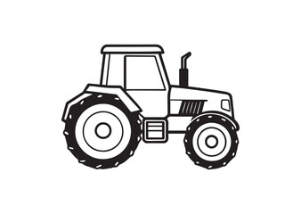 Obraz premium A tractor silhouette Vector