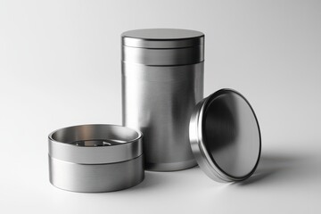 Sleek Metal Containers Modern Design for Storage and Organization
