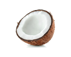 Macro Coconut Flesh Close-Up – Fresh Juicy Tropical Texture Photography