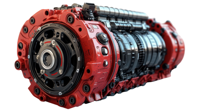 Precision Engineering: A meticulously crafted engine, showcasing the complexity and power of modern mechanics, rendered with expert detail.