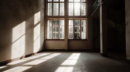 Obraz premium Flickering Light in an Abandoned Building at Night