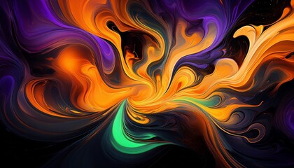 Obraz premium Colorful abstract swirling smoke creating a stunning visual effect