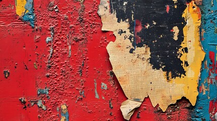 Professional Close-up of a Brown Offset Mesh Printed Poster for Design Inspiration