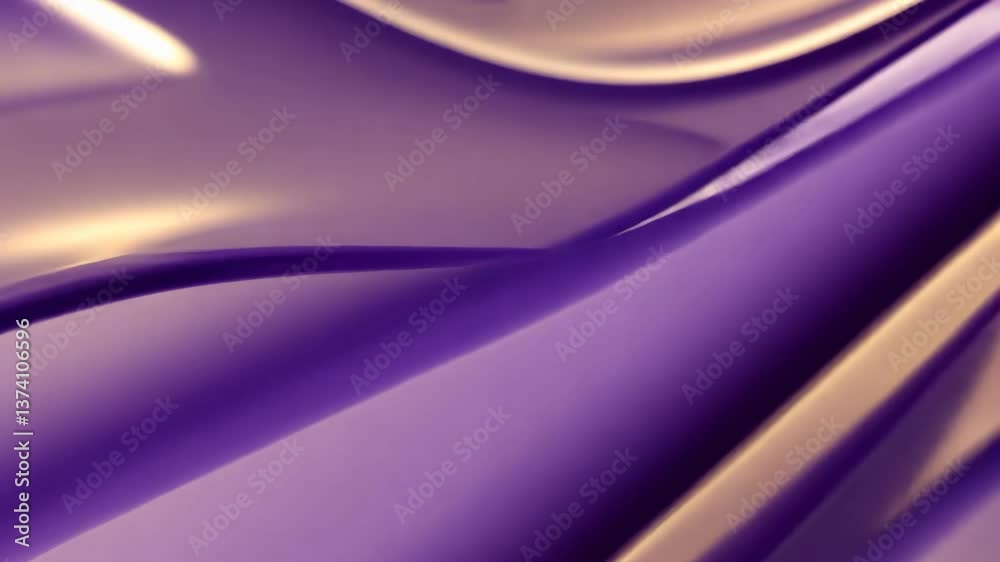 Poster A purple and gold fabric with a pattern. The pattern is visible