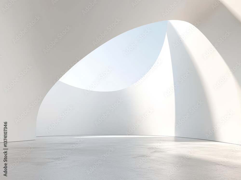 Poster d rendering is used to create an abstract background of modern architecture