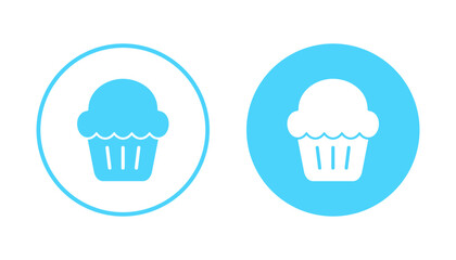 Cup cake icon vector. Cup cake sign and symbol