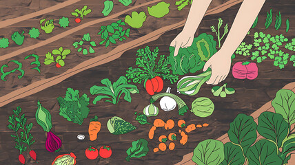 Elevated garden bed harvest various vegetables