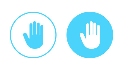Obraz premium Hand icon vector. hand sign and symbol. palm