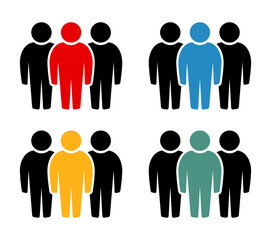 Symbol, ikona ludzi. Plik wektorowy.