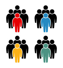 Symbol, ikona ludzi. Plik wektorowy.