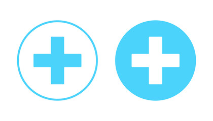 Obraz premium Plus icon vector. Add plus sign and symbol