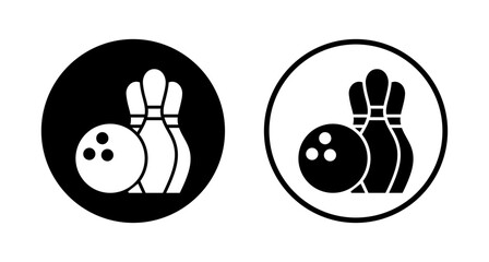 Bowling icon logo design. bowling ball and pin sign and symbol.