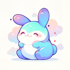 Fototapeta premium Charming cartoon bunny 