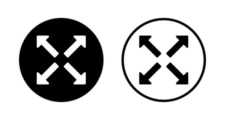 Fullscreen Icon logo design. Expand to full screen sign and symbol. Arrows symbol