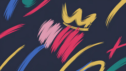 Abstract vibrant brushstroke pattern ideal for modern design elements