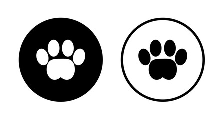 Paw icon logo design. paw print sign and symbol. dog or cat paw