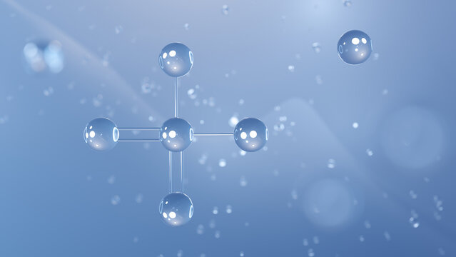 calcium sulfate molecular structure, 3d model molecule, e516 structural chemical formula view from a microscope