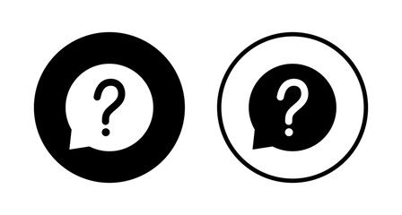 Question icon logo design. question mark sign and symbol