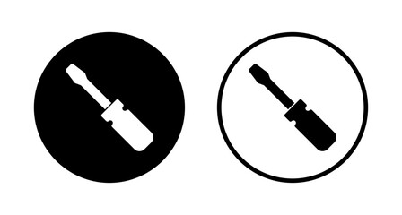 Screwdriver icon logo design. tools sign and symbol