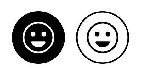 Smile icon logo design. smile emoticon icon. feedback sign and symbol